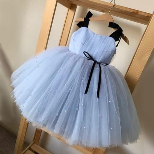 Girls Fluffy Tulle Dresses For Toddler Baby Kids Elegant Princess Tutu Party Prom Gown Children Wedding Evening Pageant Vestidos