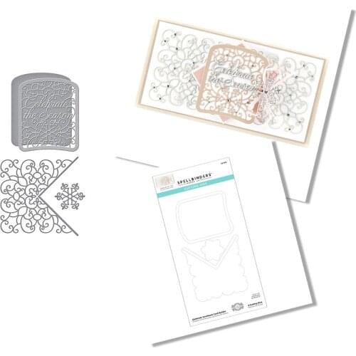 Christmas Window Grill Pattern Metal Cutting Dies Scrapbook Diary Decoration Stencil Embossing Template DIY Greeting Card 2021