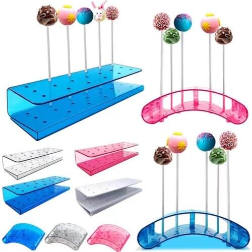 S 20 Holes Cake Pop Lollipop Stands/Display/Hodler/Bases/Shelf Arc Shaped DIY Bakeware Cake Tools Acceserries PS Material LIXYMO