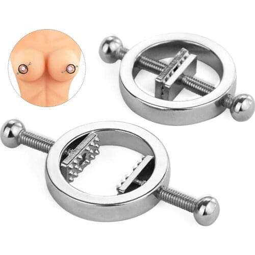 Freely Adjustable Stainless Steel Nipple Clip Breast Clamps Toys for Couple Nipple Play BDSM Games Nipple Ring Sex Products
