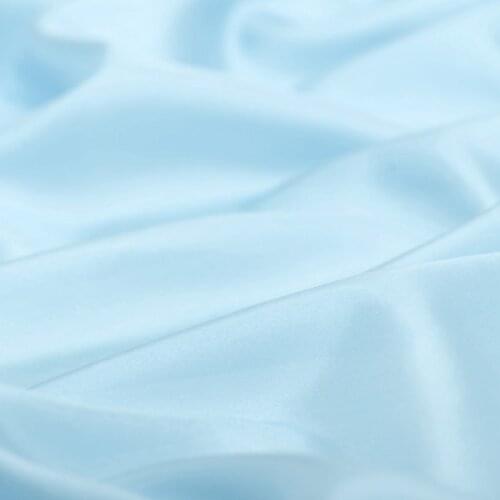 High quality 100% pure 8mm silk habotai fabric sky blue color 114cm width 45" in stock NO.17