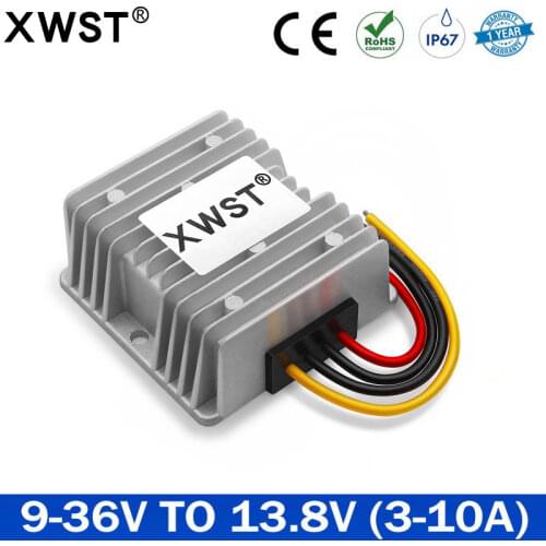 XWST High Power Voltage Stabilizer 9-36V 12V 24V to 13.8V 10A Automatic Buck Boost DC-DC Converter for Car CE Support Dropship