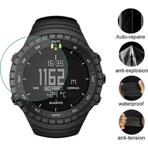 3pcs TPU Soft Clear Protective Film Guard For Suunto Core Watch GPS Sport All Black Smartwatch Screen Protector Cover (Not Glass