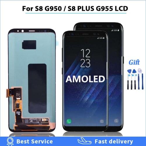 Super Amoled LCD For Samsung Galaxy S8 S8 plus G950 G950F G955fd G955F G955 LCD Display Touch Screen With very small Dead Pixels