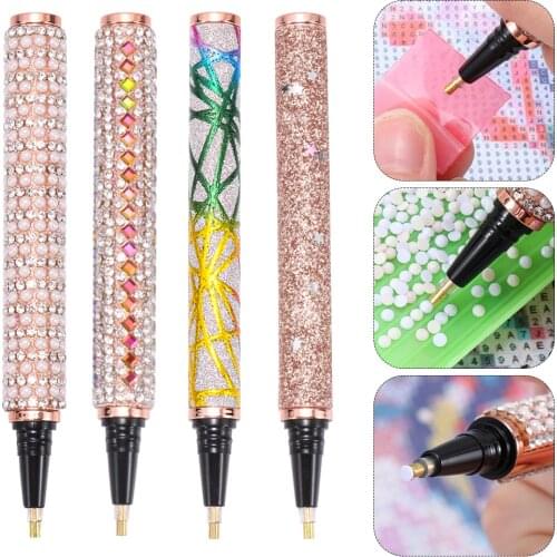 1PcNew Glitter 5D Diamond Painting Pen Sparkle Point Drill Pens Cross Stitch Embroidery DIY Craft Nail Art Diamond Painting Tool
