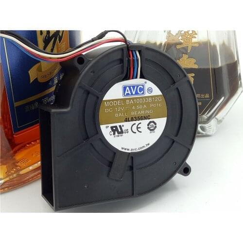Free Shipping Original AVC BA10033B12G P050 9733 DC 12V 4.5A super violent Blower air dryer exhaust fan