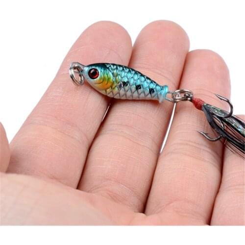 1Pcs Fishing Lures Spinner Jig Hard Bait 3mm 4g Artificial Bait Saltwater Fishing Bait Treble Hook Sink Bait Fishing tackle Lure