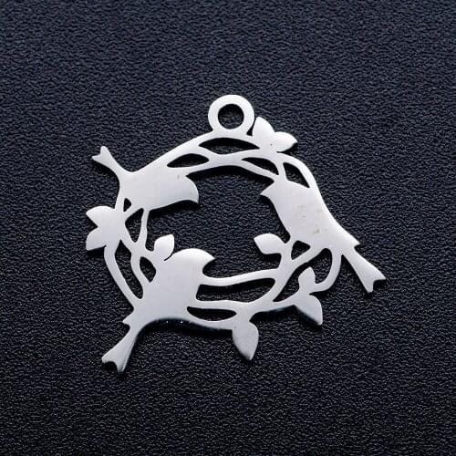 10pcs/lot Swallow Nest DIY Jewelry Charms Wholesale 100% Stainless Steel AAAAA Quality Pendant Never Tarnish Pendants