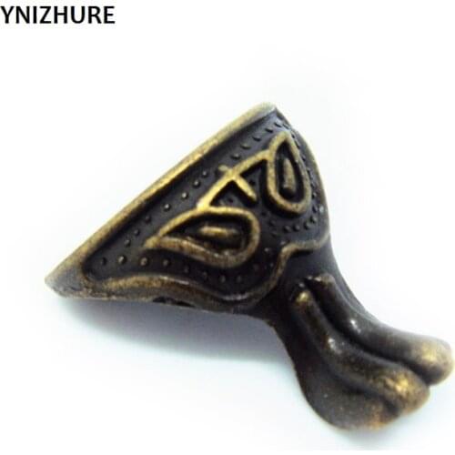 20psc 28 * 27MM antique trumpet Shoumian foot wooden decorative gift zinc alloy feet sides Corner