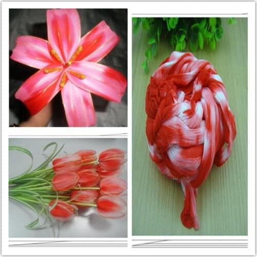 54 colors mix shipping or only one color ship double color stocking flowers/nylon flower /silk flower making/ DIY flowers craft