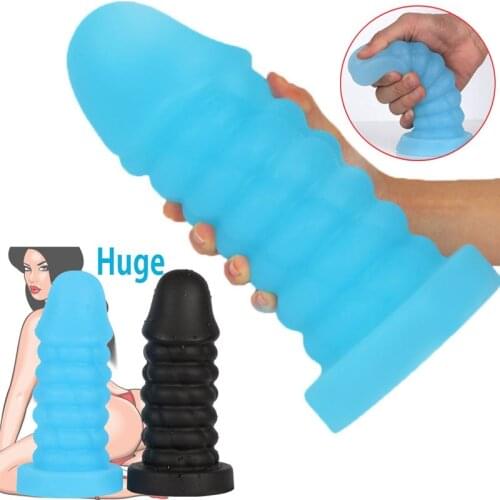 Threaded Stimulation Anal Butt Plug With Suction Cup Anal Dilator Big Penis Prostate Massage Couple Masturbate Flirt Sex Product