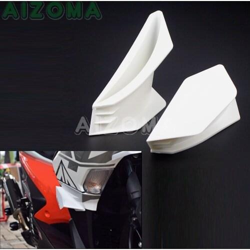 White Motorcycle Scooter Dynamic Wing Kit For Honda Suzuki Kawasaki Versy 300/650 Yamaha Tmax Nmax Majesty Burgman 400 Universal