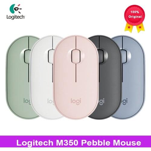 Logitech Pebble M350 Wireless Bluetooth Mouse Original Mini&Thin 1000DPI 100g High Precision Optical Tracking Unifying Colorful