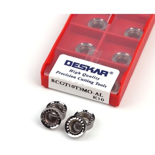DESKAR RCGT1003MO-AL RCGT10T3MO-AL K10 RCGT1204MO-AL K10 CNC lathe tool cutting blade RCGT aluminum machining turning tool