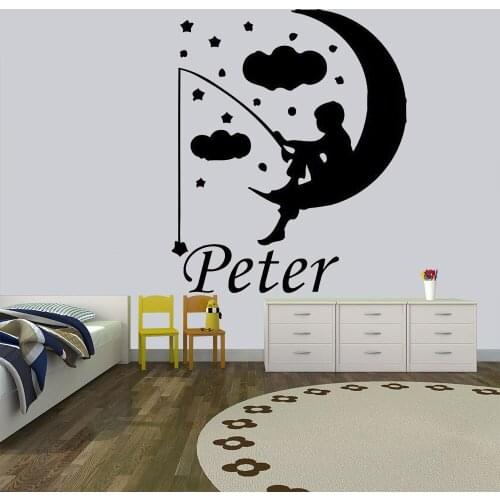 Kids name Personalised Wall decals for Baby Wall Sticker Bedroom Kids Girls Boys Teenager Room Customized name decals HY669