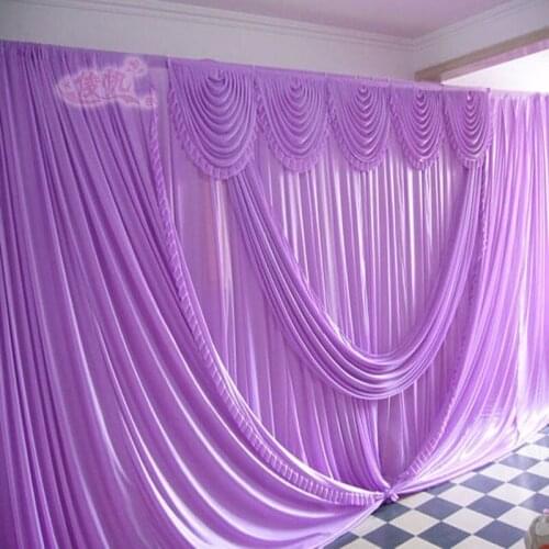 Purple 20ft*10ft falls wedding backdrops ,wedding stage draps color can be customed