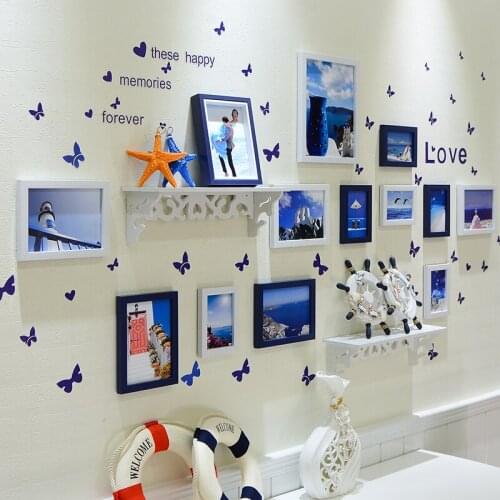 Photos of wall photo frame fashion combination shelf frame photo wall