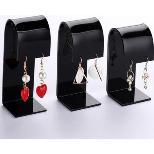 Lot of 3 White Acrylic Earrings Display Holder Acrylic Jewelry Display Holder T Shape Stud Earrings Drop Earrings Showcase