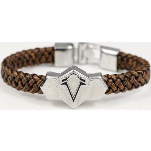 Letter V Shape Jewelry Leather Bracelets Cosplay Accessory Jewellery Wristband Bracelet Game DLC Blade Charm Bangle