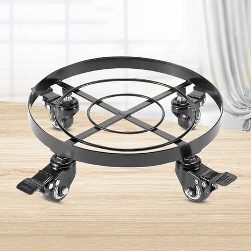 Metal Rack Planter Trolley Flower Pot Stand Tray Caddy with Swivel Wheels