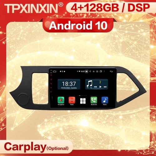 Carplay 2 Din Android 10 Multimedia Stereo Receiver For Kia PICANTO MORNING 2012 2013 2014 2015 GPS Radio Audio Player Head Unit