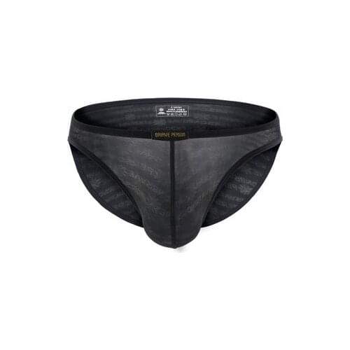 2019 BRAVE PERSON Mens Briefs Sexy Lace Transparent Underwear Men Bikini Gay Underwear Briefs Men Soft Slip Fabric briefs