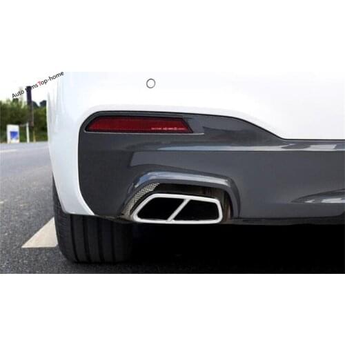 Yimaautotrims Rear Exhaust Muffler Tip End Pipe Cover Trim Exterior Fit For BMW 5 Series Sedan G30 525 528 530 2017 - 2020