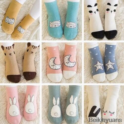 2018 new cartoon cute kids socks variety of wild style baby cotton socks boys girls children fashion cute socks 0-4 years old