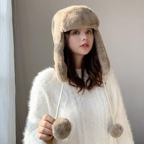 Trapper Hat Winter Men Helmet Cap Women Thickened Plush Helmet Hats Cute Cat Ears Outdoor Thermal Warm Snow Ski Windproof Hat
