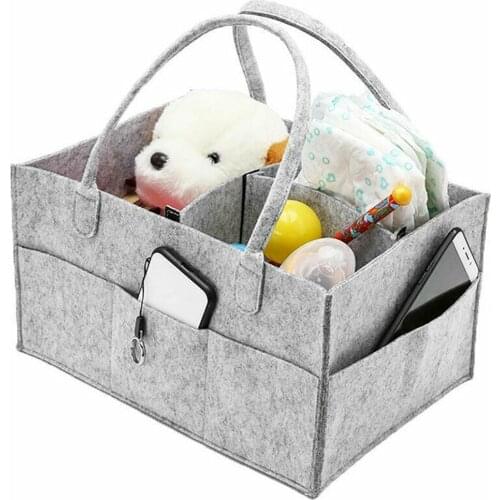 Baby Diaper Caddy Organizer Portable Holder Bag For Changing Table And Car, Nursery Essentials Storage Bins