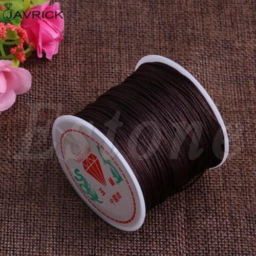 0.8mm Nylon Cord Thread Chinese Knot Macrame Rattail Bracelet Braided String 45M
