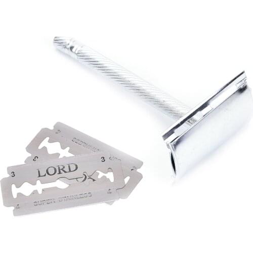 HOT Practical Safety Men Double Edge Blade Shaving Hair Razor Shaver 2 Blades Old-Style Hot Selling