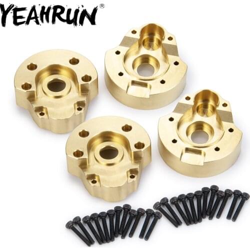 YEAHRUN 4pcs/set Metal Front Rear Wheel Counterweight Cover Brass Knuckle Heavy Duty for Redcat GEN8 RC Car Parts