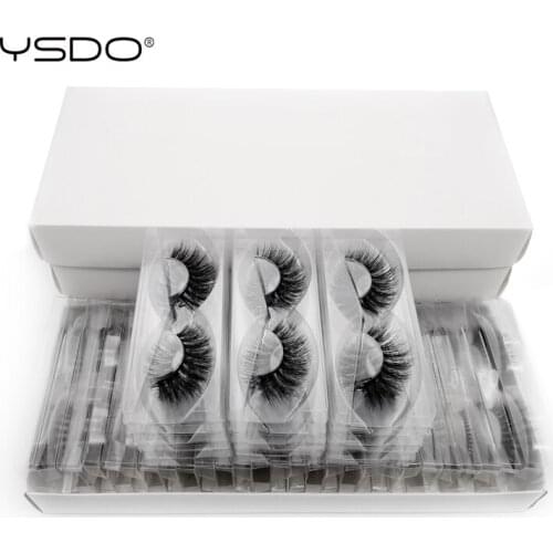 YSDO Wholesale Eyelashes 30 Pairs 3d Mink Lashes Natural Makeup Faux Clis Dramatic False Eyelashes in Bulk eyelash extensions