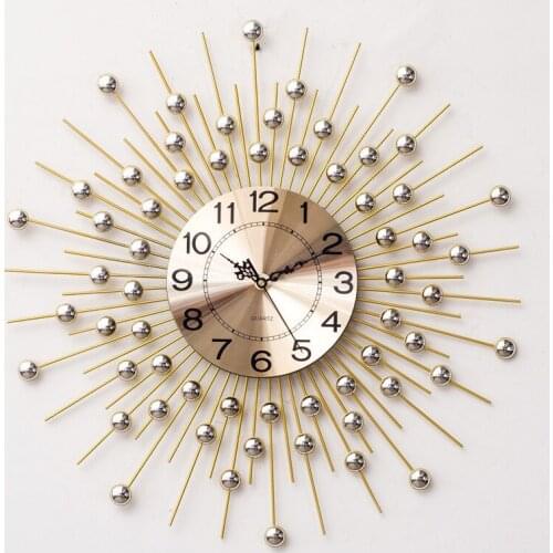 Luxury Design Large Metal Art Wall Clock home decorative large wall clock quartz wrought iron wall clock for living room