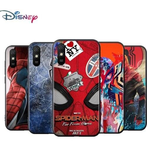 Spiderman superhero For Xiaomi Redmi 9T 9I 9AT 9A 9C 9 8A 8 7A 7 6A 6 5A 5 4X PRO Prime Plus Black Soft Phone Case