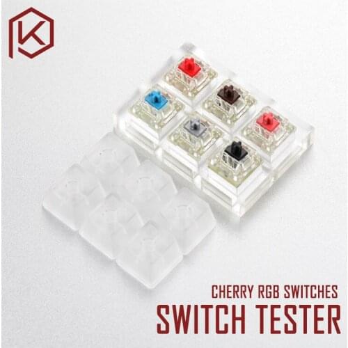 Acrylic Switch Tester 2X2 3X3 clear housing for cherry blue red black brown silent red speed silver rgb switches Aluminium