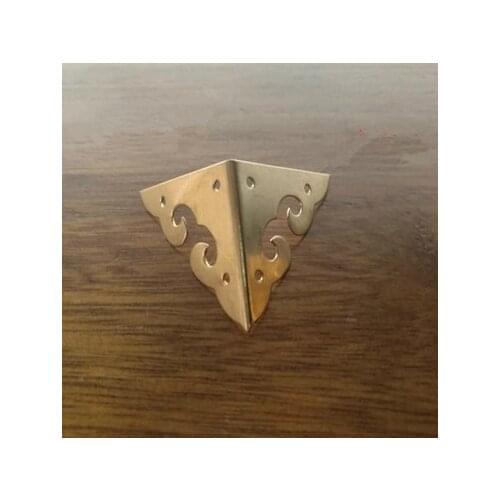 Corner Brackets Chinese antique decoration door angle metal tea table surface corner decorative bags / copper