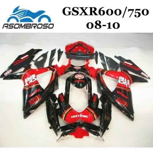 100% Injection molding Fairing kits for Suzuki 2010 2009 2008 GSXR600 K8 GSXR750 GSX R600 08 09 10 Lucky strike Fairings parts