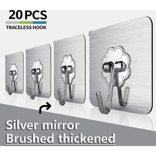 20Pcs Transparent Wall Hangers Hook Strong Self Adhesive Door Suction Heavy Load Racks Cup Sucker Kitchen Bathroom Accessories