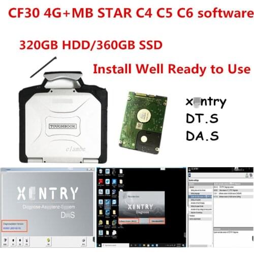 2021 Newest V2021.06 Xentry Software For MB STAR C4/C5/C6 Auto Diagnostic tool with Toughbook CF30 Laptop 4G Install Well