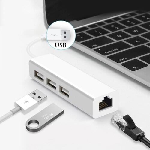 3-Port USB 3.0 HUB RJ45 Gigabit Ethernet Port With 10 100 1000 Gigabit Ethernet Converter 3 USB 3.0 Ports