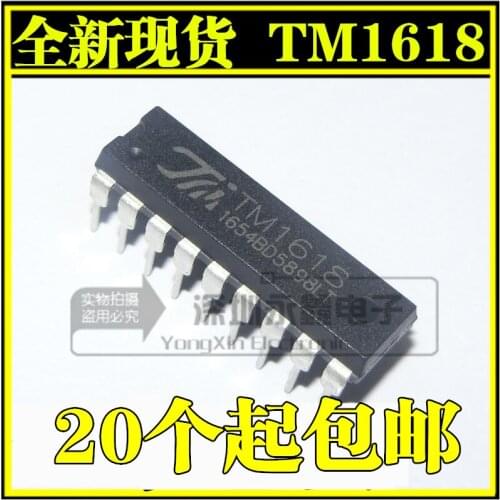 5/PC NEW Brand New & Original Tm1618 Direct Plug Dip-18 LED Driver Chip Digital Tube Driver Chip Direct Shot