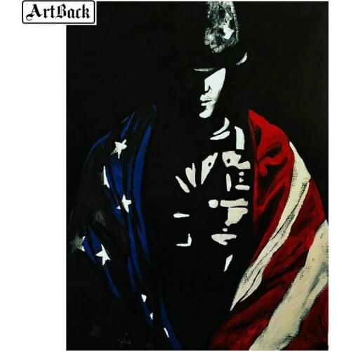 5d diamond painting warrior wearing usa flag icon full square drill diamond mosaic 3d round rhinestone diamond embroidery