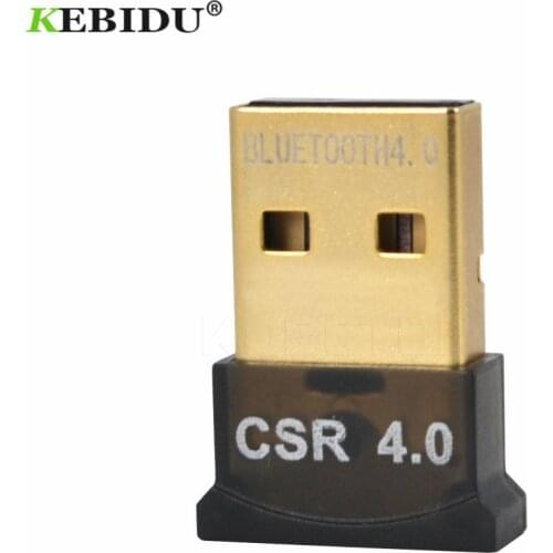 Kebidu USB 2.0 Bluetooth V4.0 Adapter Dual Mode Wireless Dongle Free Driver USB2.0/3.0 20m 3Mbps For Laptop Notebook Table