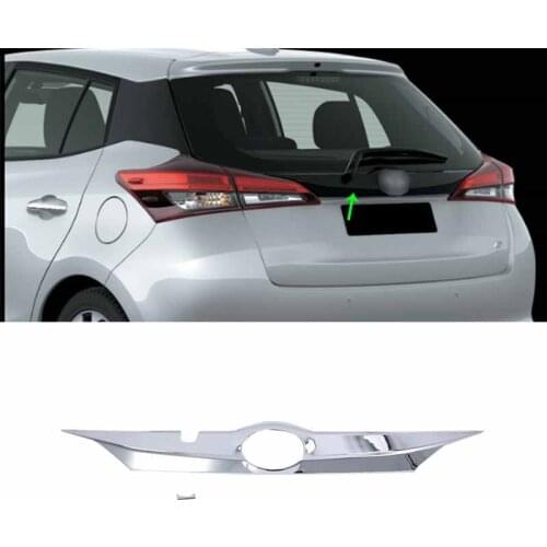 Car Accessories Exterior ABS Chrome Rear Trunk Lid Molding Streamer Cover For Toyota Vios/Yaris Hatchback 2019 Car-styling
