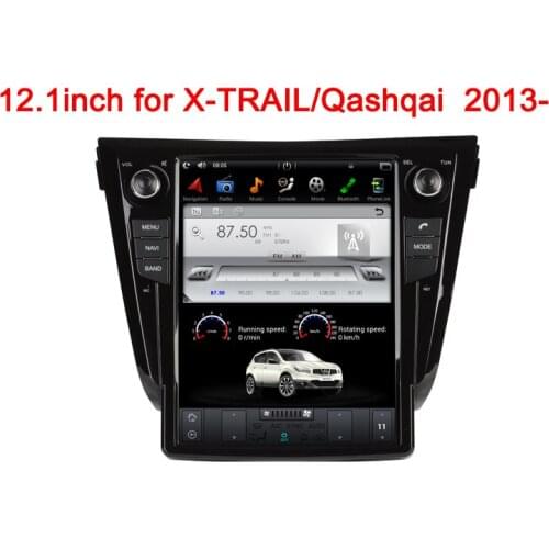 Quad core 2G RAM Tesla style android 9.0 car audio player for NISSAN X-TRAIL Qashqai 2013-with gps navigation built in wifi