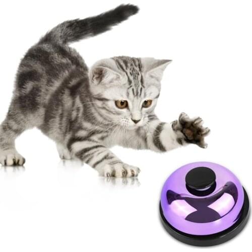 1 Piece Dog Training Toy Bell Funny Plastic Responder For Dogs Creative Puppies Feeding Metal Meal Bell Pet Dog Accessories