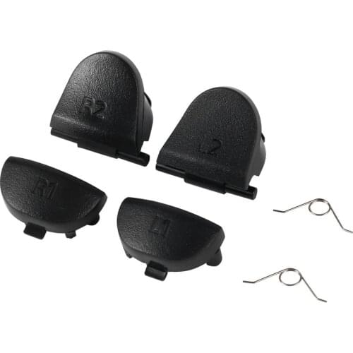 Black Replace Buttons R1 L1 R2 L2 Triggers for Dualshock 4 for PS4 Controller
