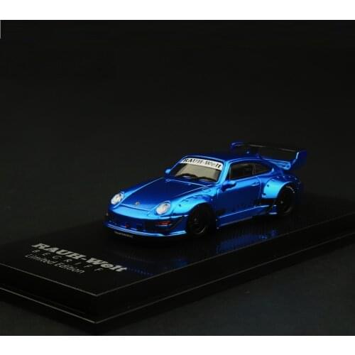 CM Model 1:64 RWB993 Metallic Blue Limited Edition Wide-body Modified Simulation Model Car